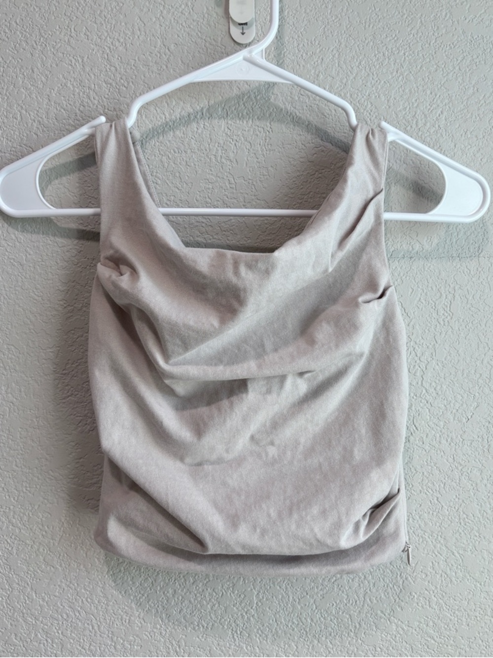 Women's Cowl Neck Tank Top - Light Taupe